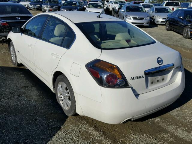 1N4CL2AP3AC125172 - 2010 NISSAN ALTIMA HYB WHITE photo 3