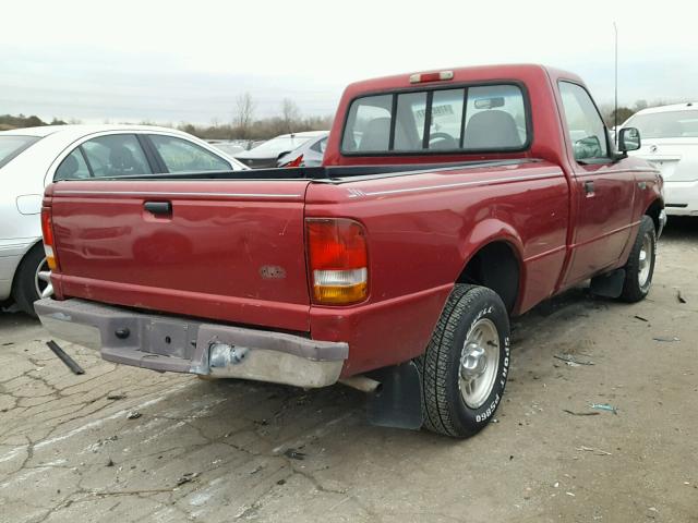 1FTCR10A7TUA37027 - 1996 FORD RANGER BURGUNDY photo 4