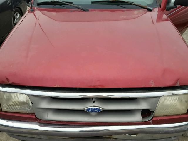 1FTCR10A7TUA37027 - 1996 FORD RANGER BURGUNDY photo 7