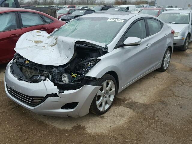 KMHDH4AE7CU254082 - 2012 HYUNDAI ELANTRA GL SILVER photo 2