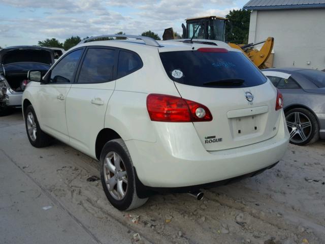 JN8AS58T59W328801 - 2009 NISSAN ROGUE S WHITE photo 3