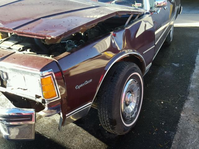 1N69HAJ101023 - 1980 CHEVROLET CAPRICE MAROON photo 10