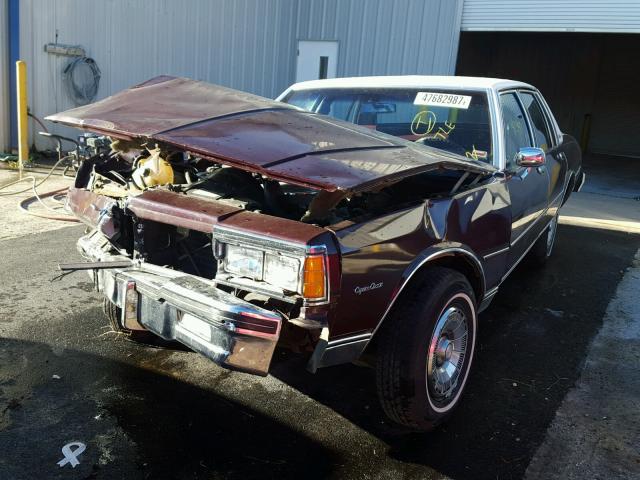 1N69HAJ101023 - 1980 CHEVROLET CAPRICE MAROON photo 2