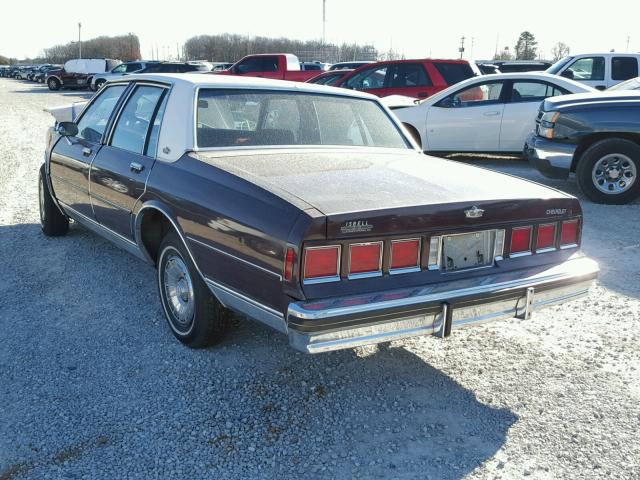 1N69HAJ101023 - 1980 CHEVROLET CAPRICE MAROON photo 3