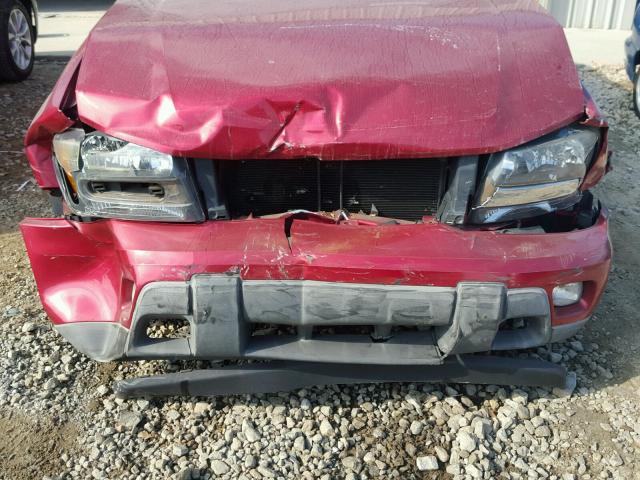 1GNES16S136142185 - 2003 CHEVROLET TRAILBLAZE RED photo 9