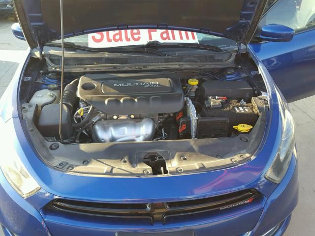 1C3CDFBB1ED860738 - 2014 DODGE DART SXT BLUE photo 7