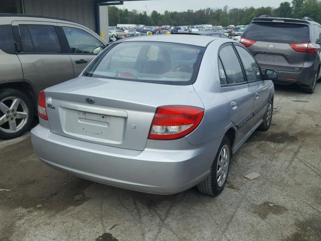 KNADC125756402705 - 2005 KIA RIO GRAY photo 4