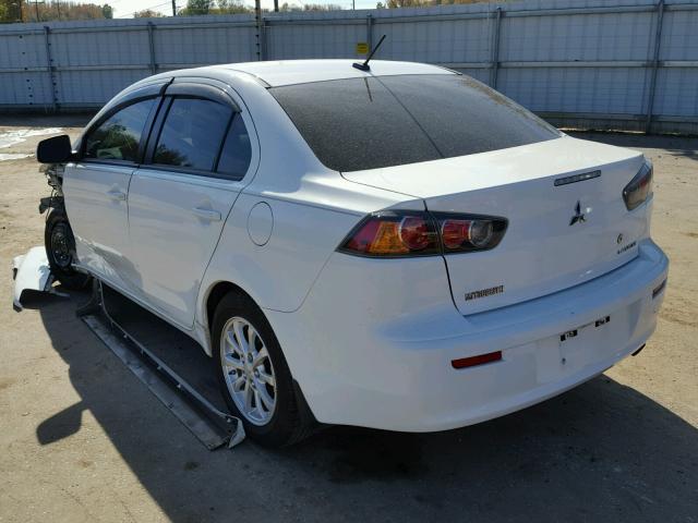 JA32U2FU9CU009603 - 2012 MITSUBISHI LANCER ES/ WHITE photo 3