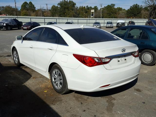 5NPEB4AC5DH540792 - 2013 HYUNDAI SONATA GLS WHITE photo 3