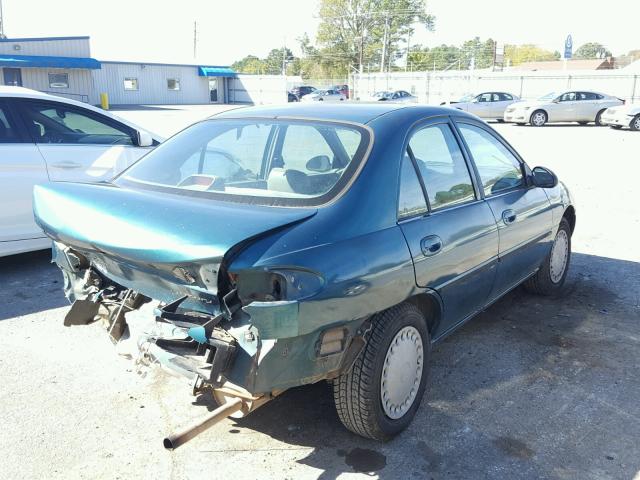 1MELM10P8VW617122 - 1997 MERCURY TRACER GS GREEN photo 4