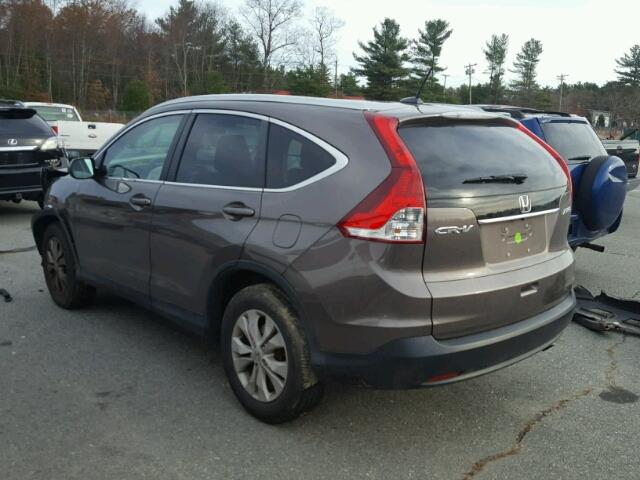 2HKRM4H77EH657022 - 2014 HONDA CR-V EXL GRAY photo 3