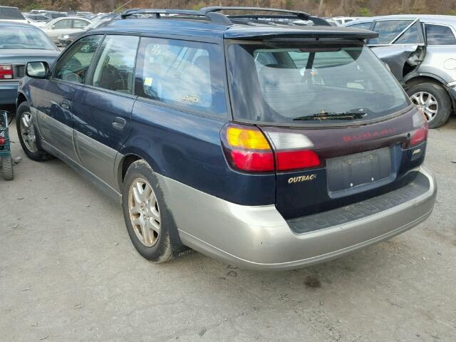 4S3BH675217629418 - 2001 SUBARU LEGACY OUT BLUE photo 3