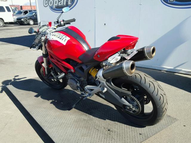 ZDM1RADN89B002381 - 2009 DUCATI MONSTER 69 RED photo 3