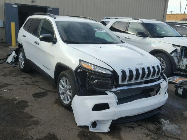 1C4PJLAB1HW662031 - 2017 JEEP CHEROKEE S WHITE photo 1