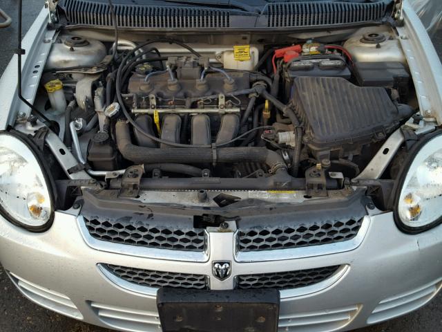 1B3ES56C95D192762 - 2005 DODGE NEON SXT SILVER photo 7