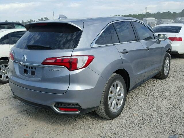 5J8TB3H54HL018358 - 2017 ACURA RDX TECHNO GRAY photo 4