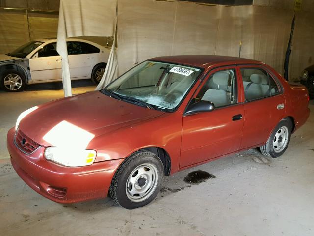 2T1BR12E51C385723 - 2001 TOYOTA COROLLA CE RED photo 2