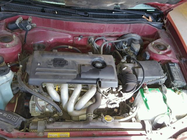 2T1BR12E51C385723 - 2001 TOYOTA COROLLA CE RED photo 7