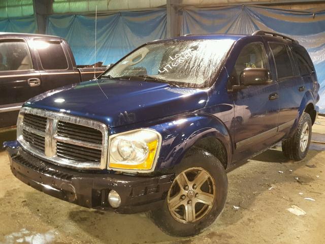 1D4HB48N06F124377 - 2006 DODGE DURANGO SL BLUE photo 2