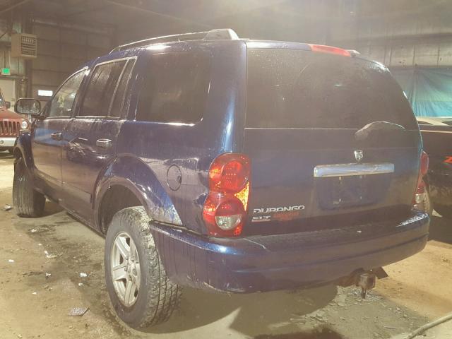 1D4HB48N06F124377 - 2006 DODGE DURANGO SL BLUE photo 3