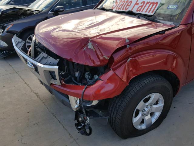 1N6AD07U59C416359 - 2009 NISSAN FRONTIER C RED photo 9