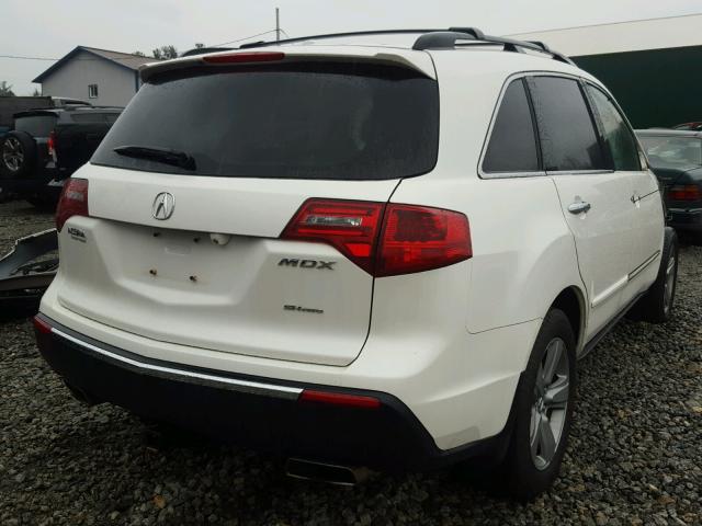 2HNYD2H65BH538780 - 2011 ACURA MDX TECHNO WHITE photo 4