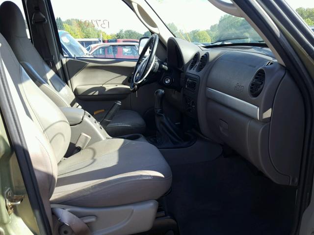 1J4GL38KX3W621108 - 2003 JEEP LIBERTY RE GREEN photo 5