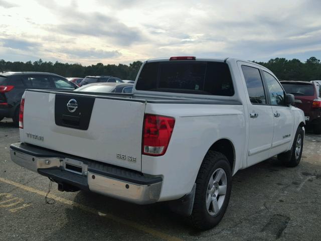 1N6BA07A46N559483 - 2006 NISSAN TITAN XE WHITE photo 4