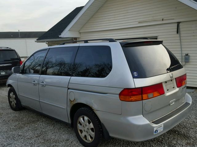 5FNRL18972B055850 - 2002 HONDA ODYSSEY EX SILVER photo 3