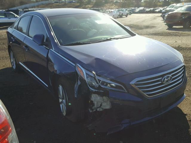 5NPE24AF3FH026176 - 2015 HYUNDAI SONATA SE BLUE photo 1