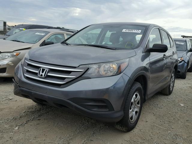 2HKRM3H39EH542056 - 2014 HONDA CR-V LX GRAY photo 2