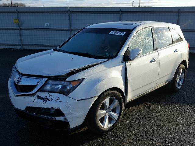 2HNYD2H63BH511903 - 2011 ACURA MDX TECHNO WHITE photo 2