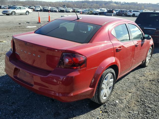 1C3CDZAB5EN115696 - 2014 DODGE AVENGER SE RED photo 4