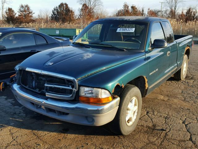 1B7GL22Y4WS518632 - 1998 DODGE DAKOTA GREEN photo 2