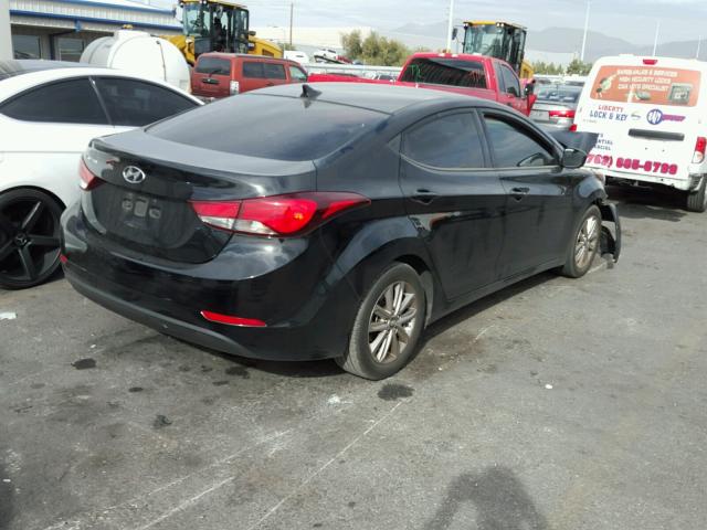 5NPDH4AE0FH615610 - 2015 HYUNDAI ELANTRA SE BLACK photo 4