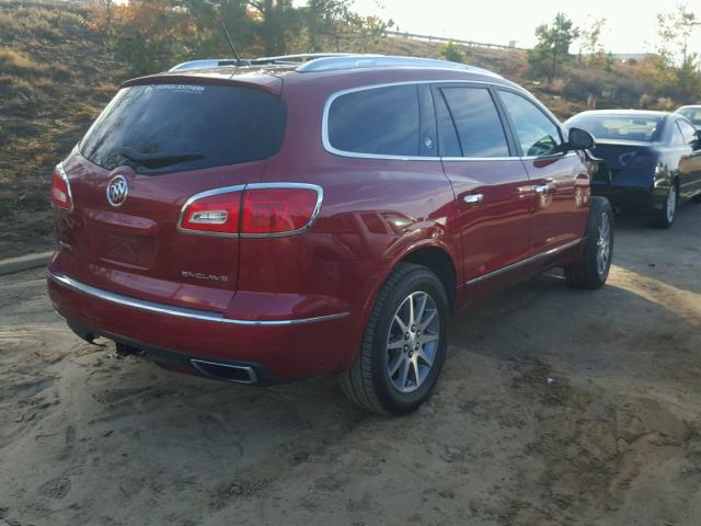 5GAKRBKD2EJ291002 - 2014 BUICK ENCLAVE RED photo 4