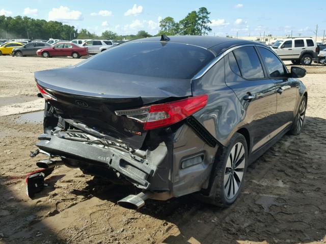 KNAGR4A61B5143797 - 2011 KIA OPTIMA SX GRAY photo 4