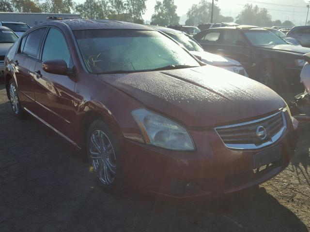 1N4BA41E87C820980 - 2007 NISSAN MAXIMA SE RED photo 1