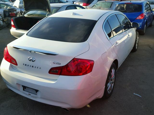 JNKBV61F38M275476 - 2008 INFINITI G35 WHITE photo 4