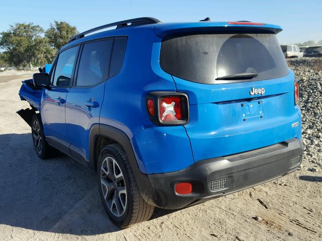 ZACCJABT0FPB61041 - 2015 JEEP RENEGADE L BLUE photo 3