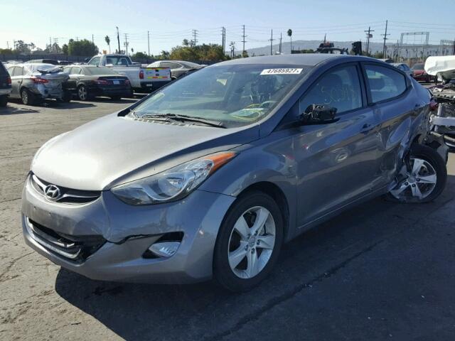 5NPDH4AE6CH151508 - 2012 HYUNDAI ELANTRA GL GRAY photo 2