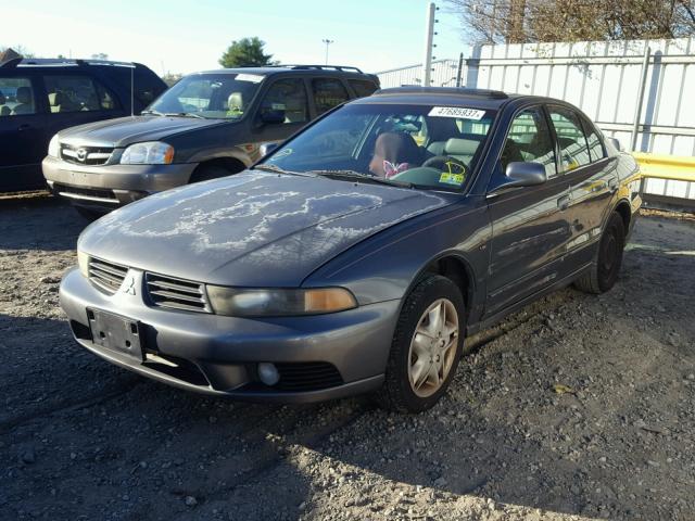 4A3AA46H22E020095 - 2002 MITSUBISHI GALANT ES GRAY photo 2