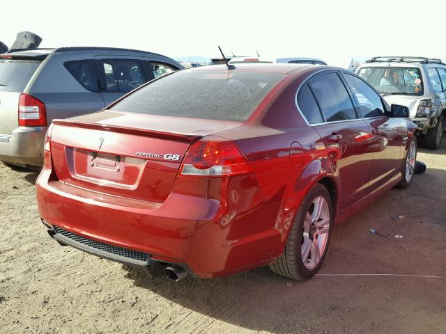 6G2ER57719L228832 - 2009 PONTIAC G8 RED photo 4