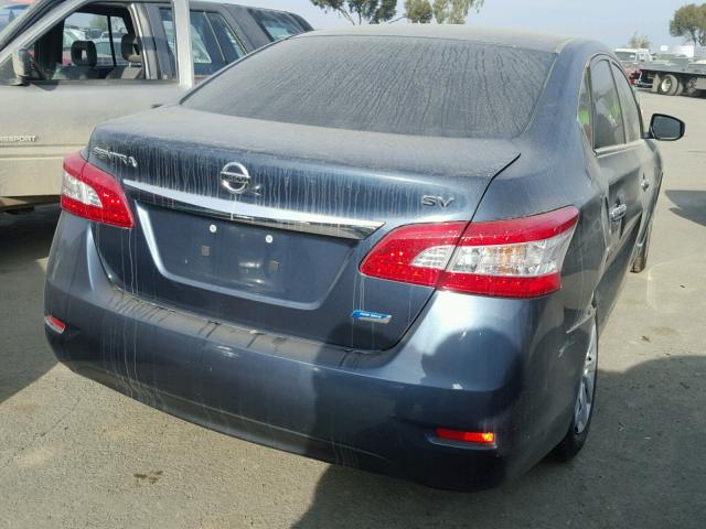 1N4AB7AP7EN850579 - 2014 NISSAN SENTRA S BLUE photo 4