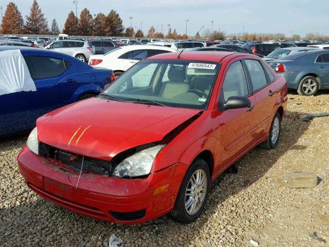 1FAFP34N47W127795 - 2007 FORD FOCUS ZX4 RED photo 2