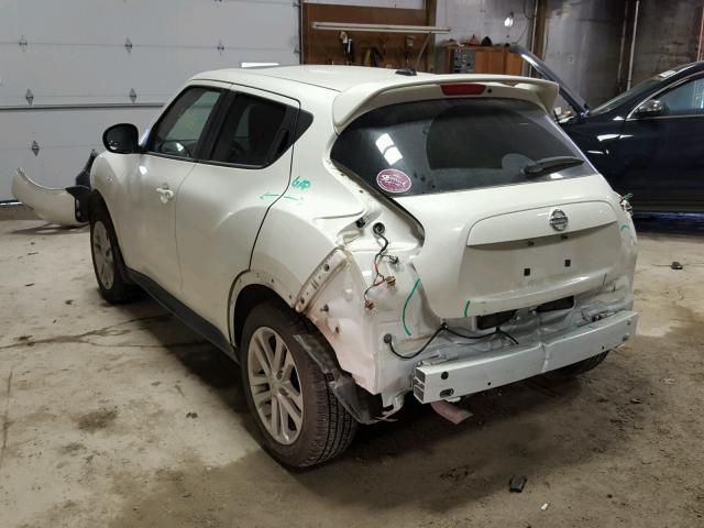 JN8AF5MV1ET358370 - 2014 NISSAN JUKE S WHITE photo 3