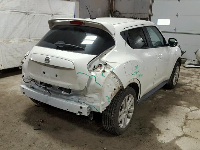 JN8AF5MV1ET358370 - 2014 NISSAN JUKE S WHITE photo 4