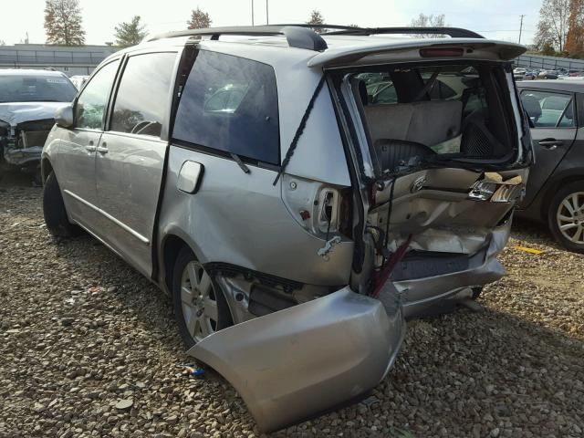 5TDZA22C75S274579 - 2005 TOYOTA SIENNA XLE SILVER photo 3