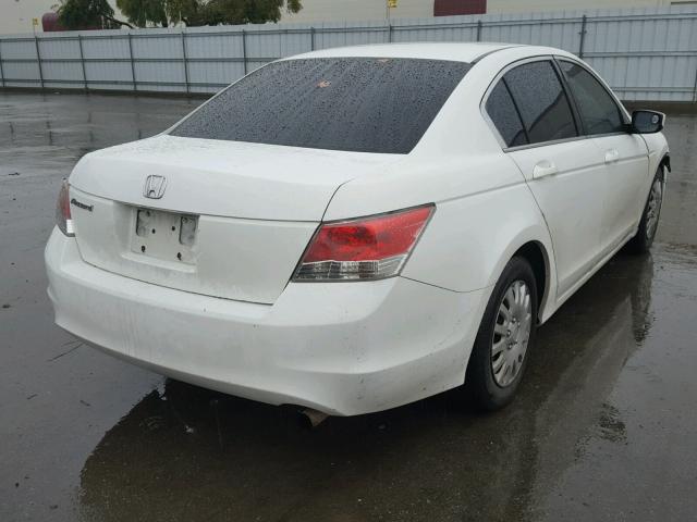 1HGCP26339A005241 - 2009 HONDA ACCORD LX WHITE photo 4