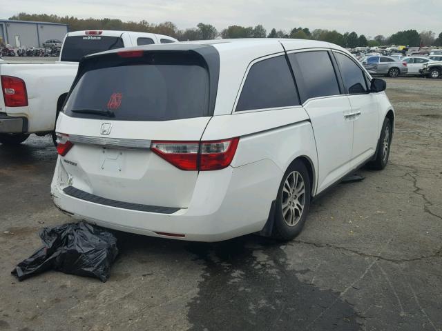 5FNRL5H67BB061404 - 2011 HONDA ODYSSEY EX WHITE photo 4